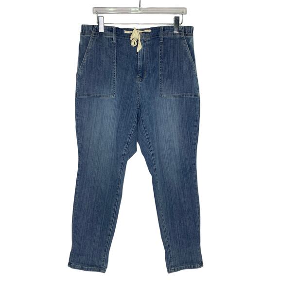Judy Blue Denim - Judy Blue Drawstring Blue Denim Stretch Joggers Jeans 16W Drawstring